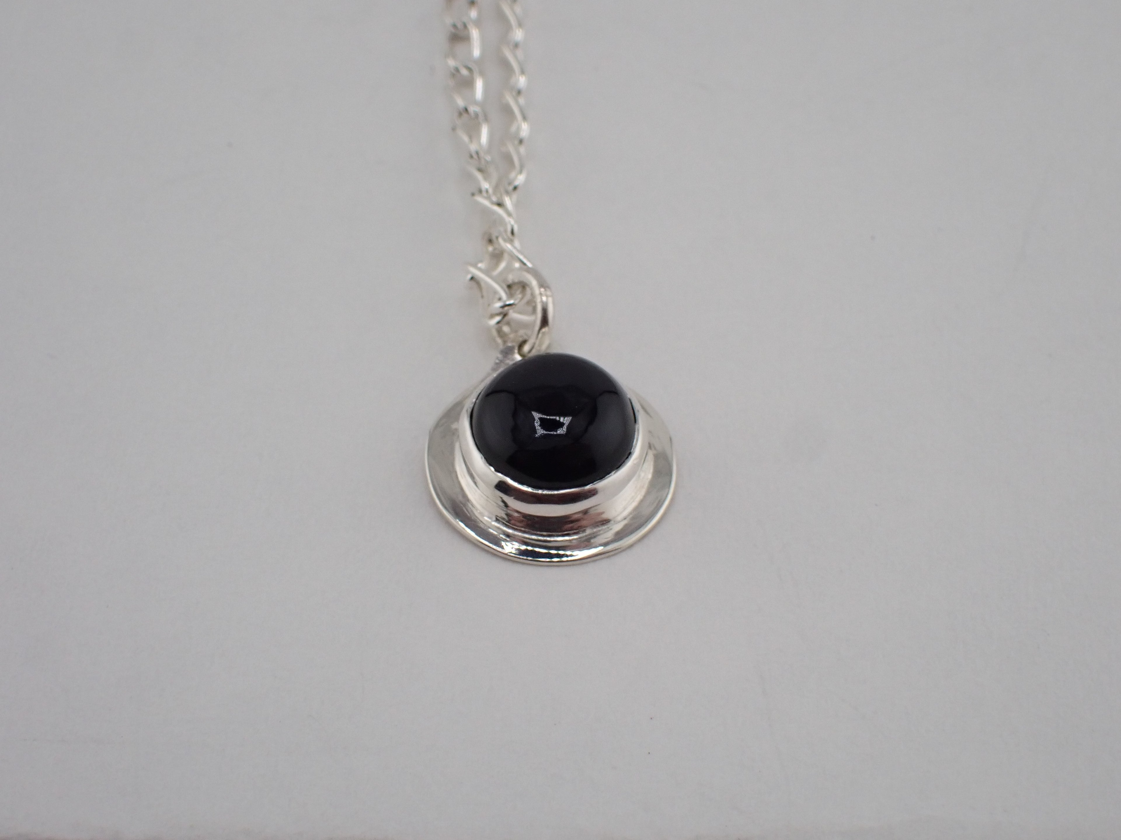 Sterling Silver with Onyx pendant