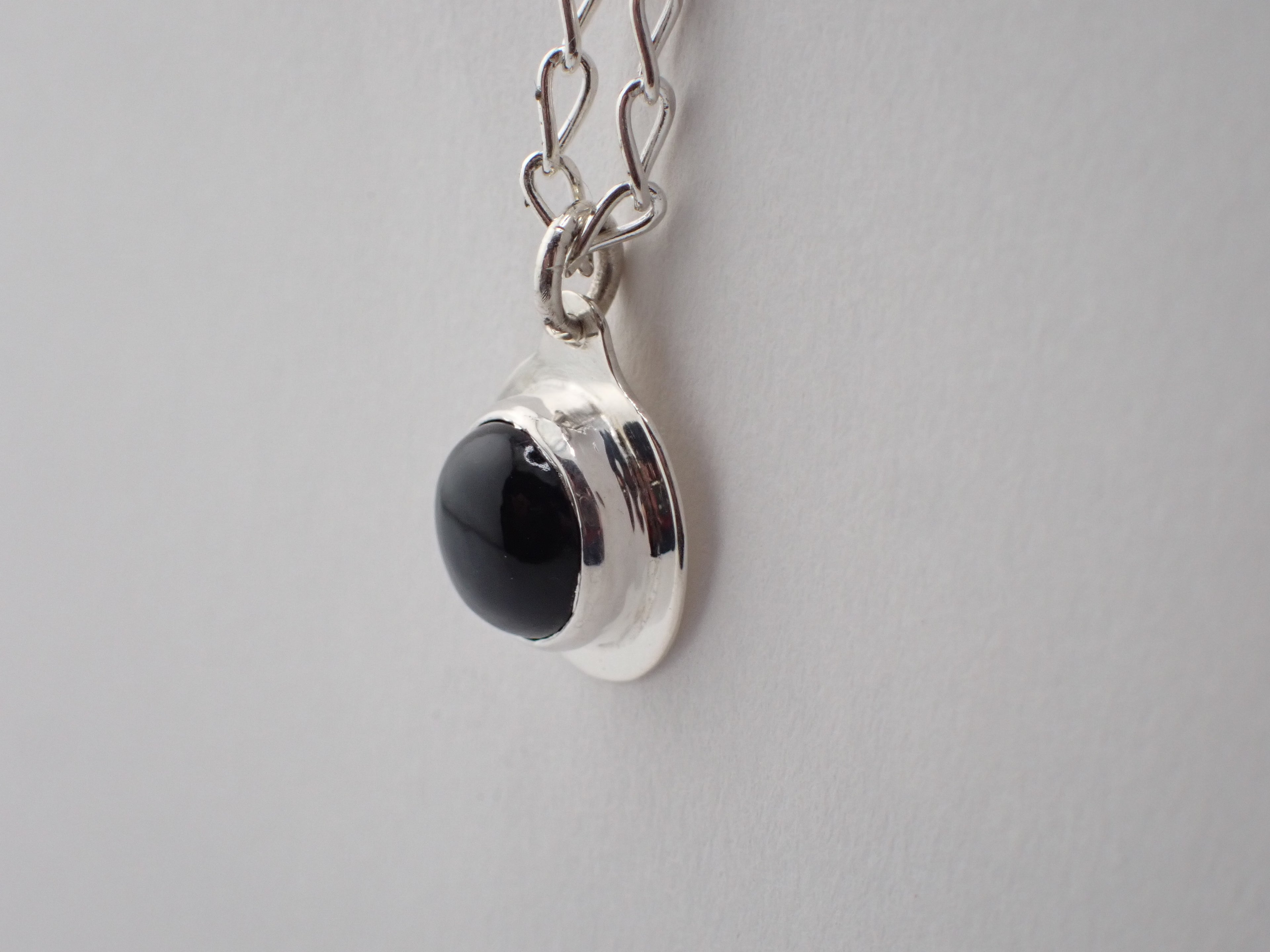 Sterling Silver with Onyx pendant