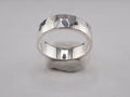 Hammer finish Sterling Silver ring size R