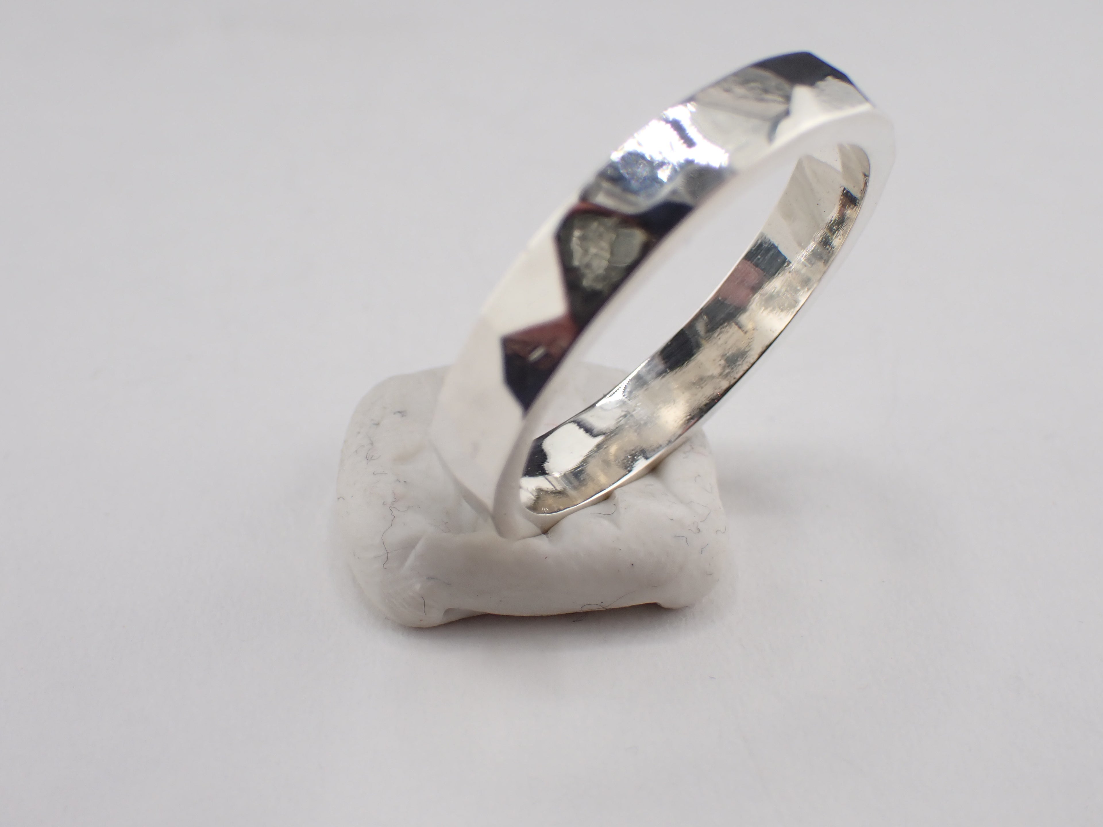 Hammered silver ring Size Y+