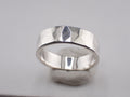 Hammer finish Sterling Silver Ring Size W+