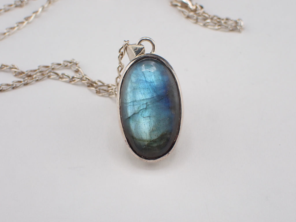 Labradorite Pendant with Sterling Silver